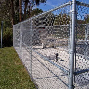 6 foot 9 gauge high quality used chain link fence price galvanized and pvc coated wire fence for sale