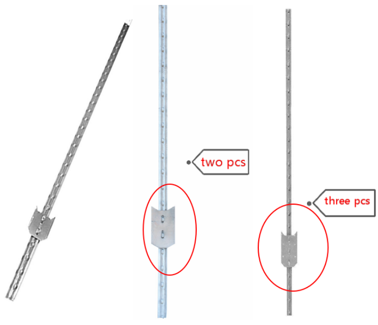 Cheap galvanized steel studded 0.85lb canada fence t post 12ft t post 10 ft for farm use