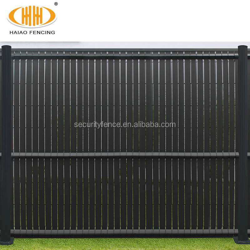 Cheap 3d wire fence panel home garden v folds welded wire mesh fence with privacy slat