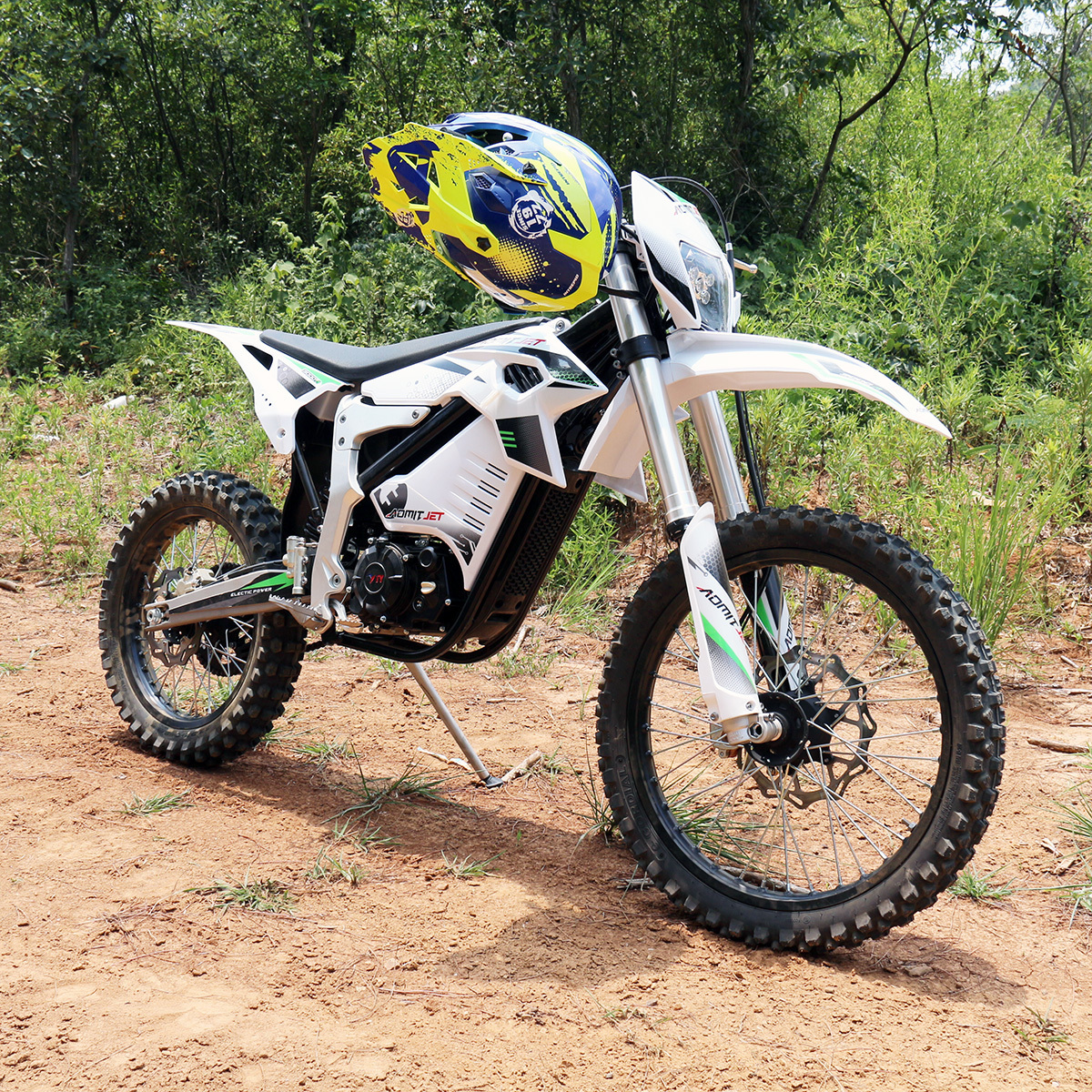 AdmitJet Adult 72V 12000W Good Price Evo Friendly White Large Long Range Electric MX Dirt Bike