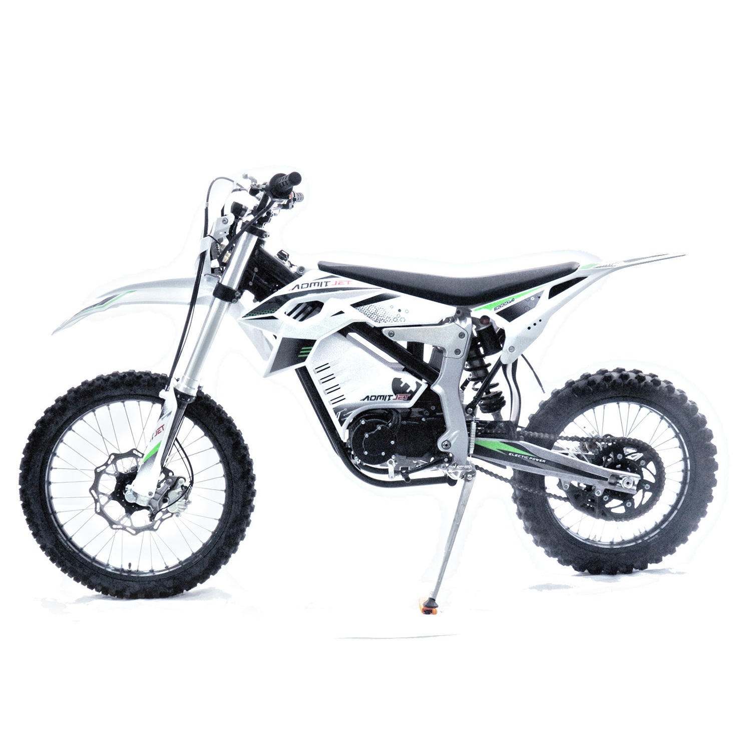 AdmitJet Adult 72V 12000W Good Price Evo Friendly White Large Long Range Electric MX Dirt Bike