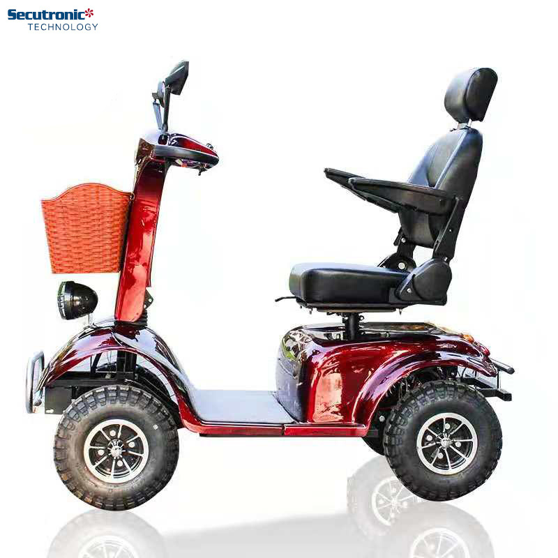 All Weather Waterproof Fast 4 Wheel Double Seat Closed Dual Seat Cabin Electric Mobility Scooter With Canopy Covered