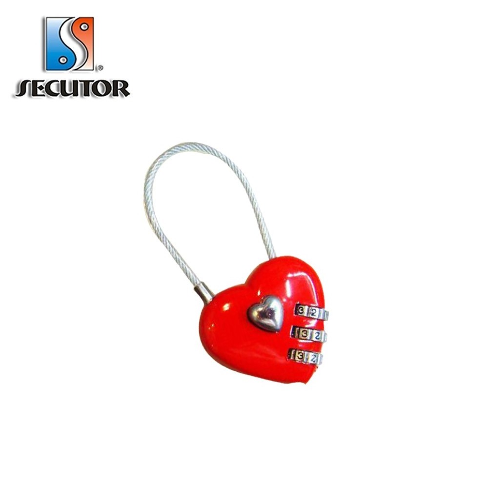 Own Design 3 Digits Mini Password Code Love Shaped Padlock