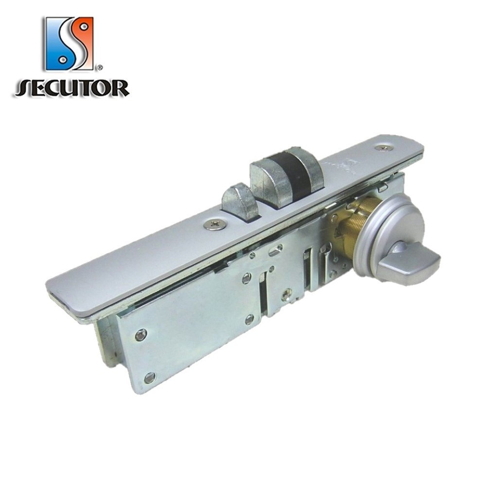 Door Lock with Pull Handle Home Door Lock Aluminum Dead Latch Hidden Door Narrow Stile Storefront Security Mortise Lock