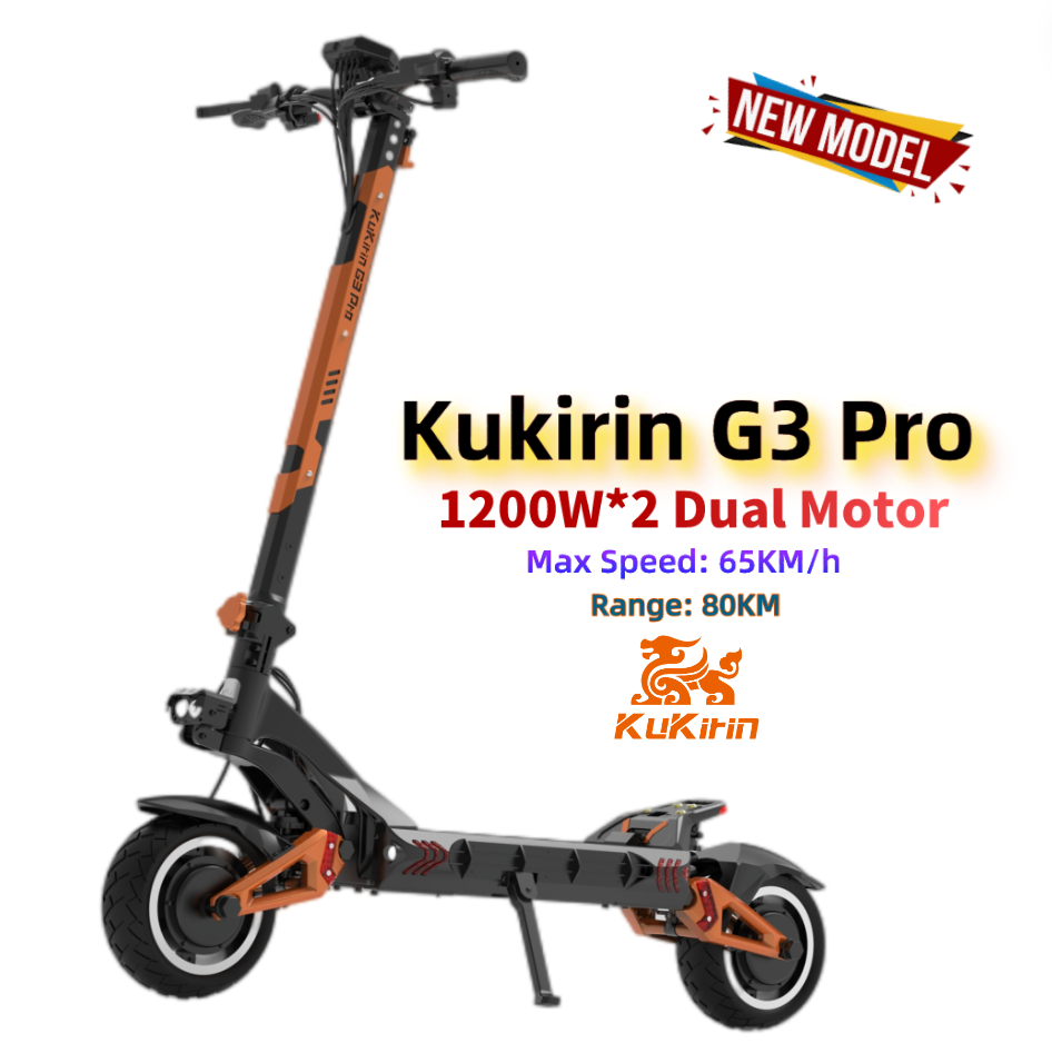 Fast Seats Kugookirin G3Pro Two Wheels Adult Foldable Power Chinese Big Wheel Dual Motor Kukirin G3 Pro 2400W Electric Scooters