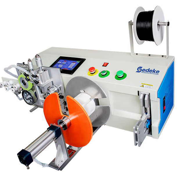 Fully Automatic Cable Measuring and Cutting Machine Counting Meter Cable Wire Winding  Automatic Wiring Coiling Binding Machine