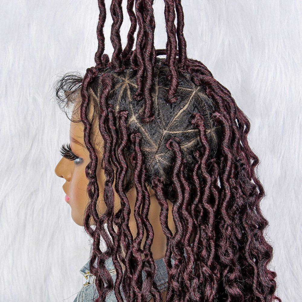 Cheap Price Faux Locs Ombre braided wigs  Wholesale Crochet two colored Synthetic Braiding Hair