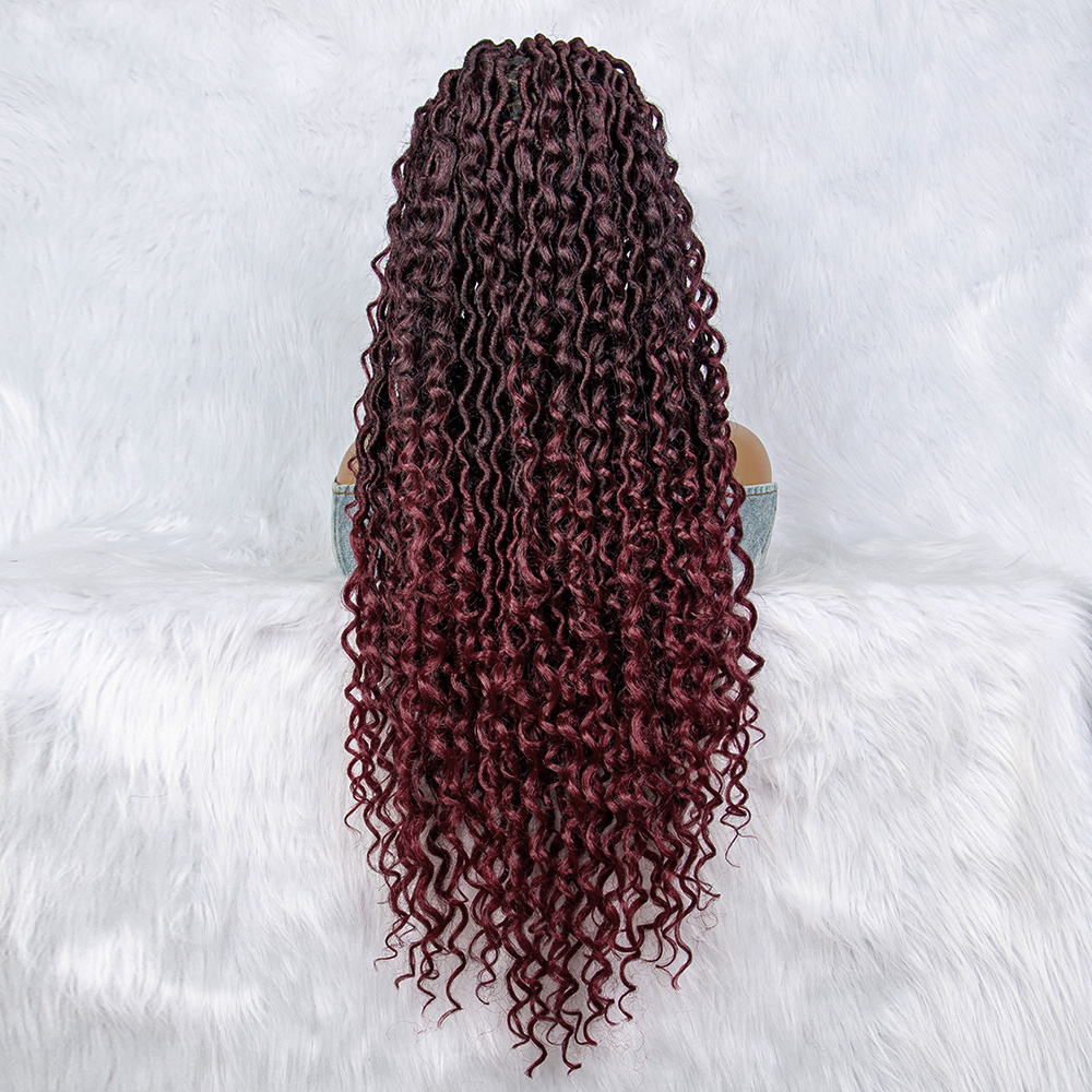 Cheap Price Faux Locs Ombre braided wigs  Wholesale Crochet two colored Synthetic Braiding Hair