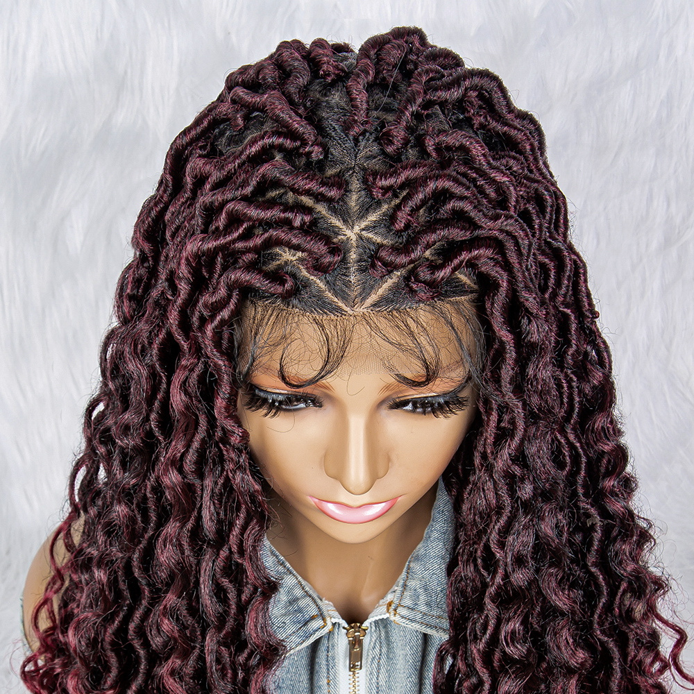 Cheap Price Faux Locs Ombre braided wigs  Wholesale Crochet two colored Synthetic Braiding Hair