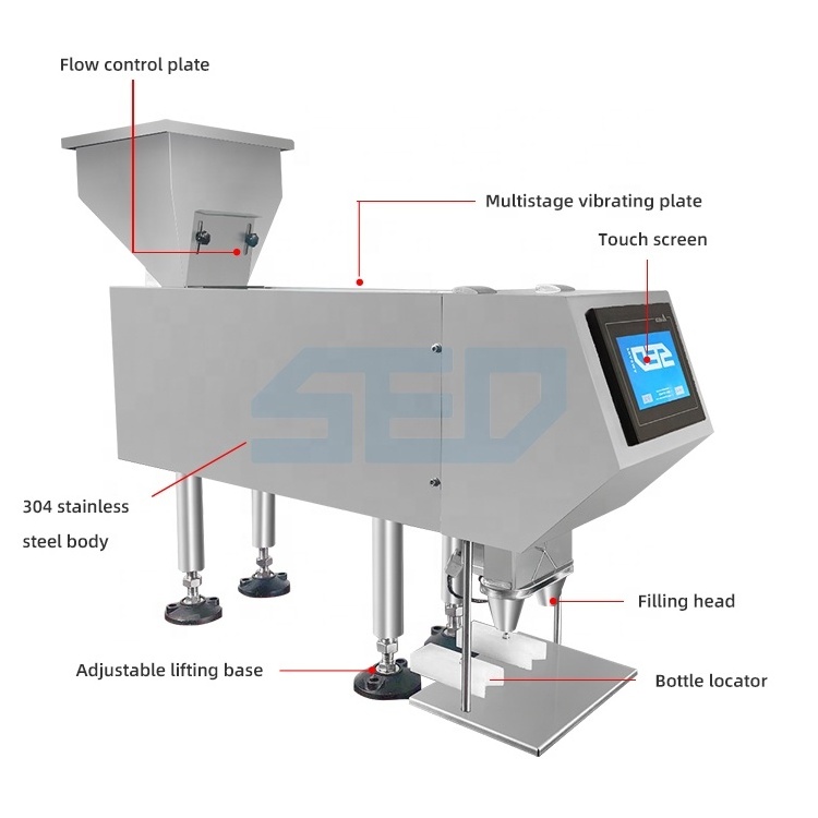 Semi Auto Capsule Tablet Counter Beads Counting Machine