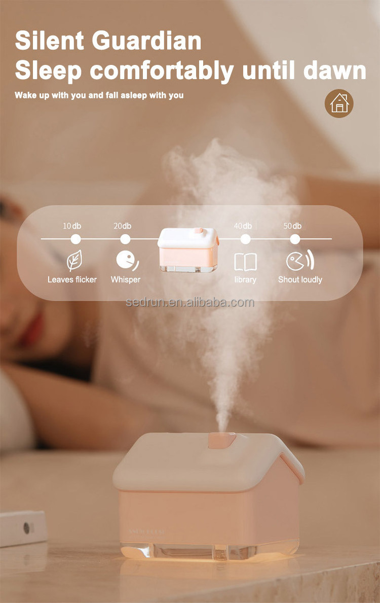 Innovative Cool Mist Aroma Diffuser Portable Mini House 300ml Humidifier with Night Light