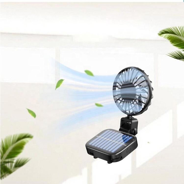 Personal Small Foldable Outdoor Solar Camping Usb Mini Clip Fan Rechargeable Portable