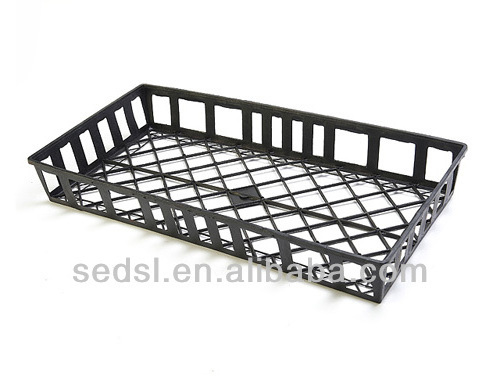 Cheap Garden Seedling Trays Bracket Propagation Kit  Black Plastic Nursery Tray for Plants