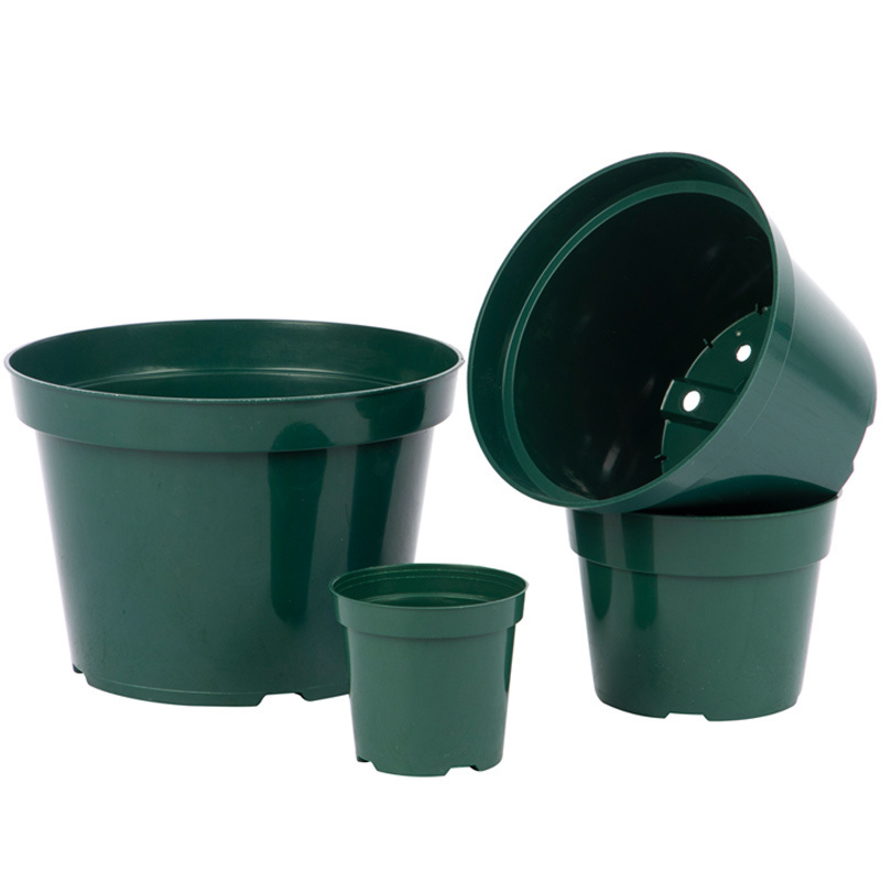 Hot Sale Factory Direct PP Durable Outdoor Plant Gallon Pots Green Plastic Nursery Flower Pots Garden Decoration