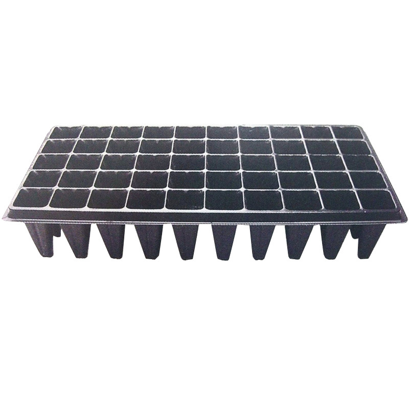 Leizisure wholesale outdoor black plastic seedling nursery plant pot starter garden trays