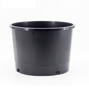 Wholesale Hot Selling PP2 10 50 25 Gallon Aquaponics Black Plastic Nursery Pots Seedling Plower Pots