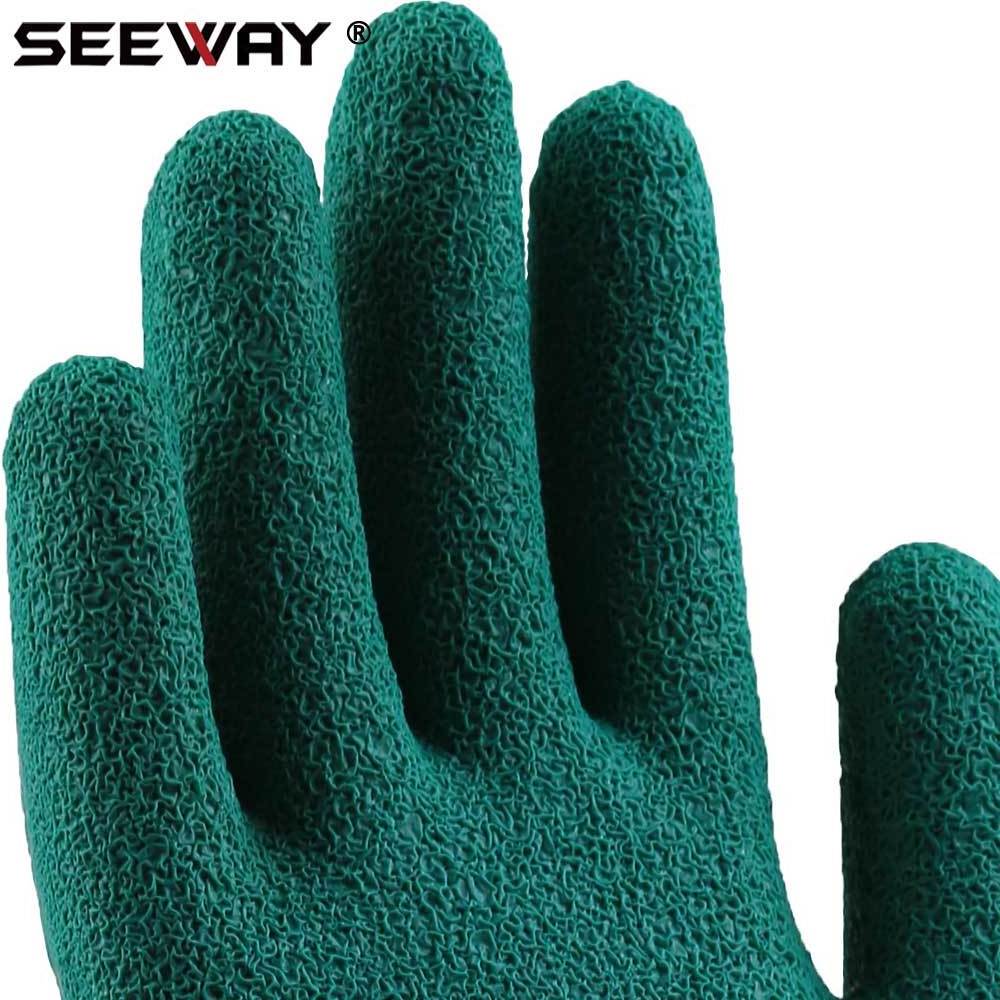 Seeway Industrial Rubber Coated Cotton Hand Gloves