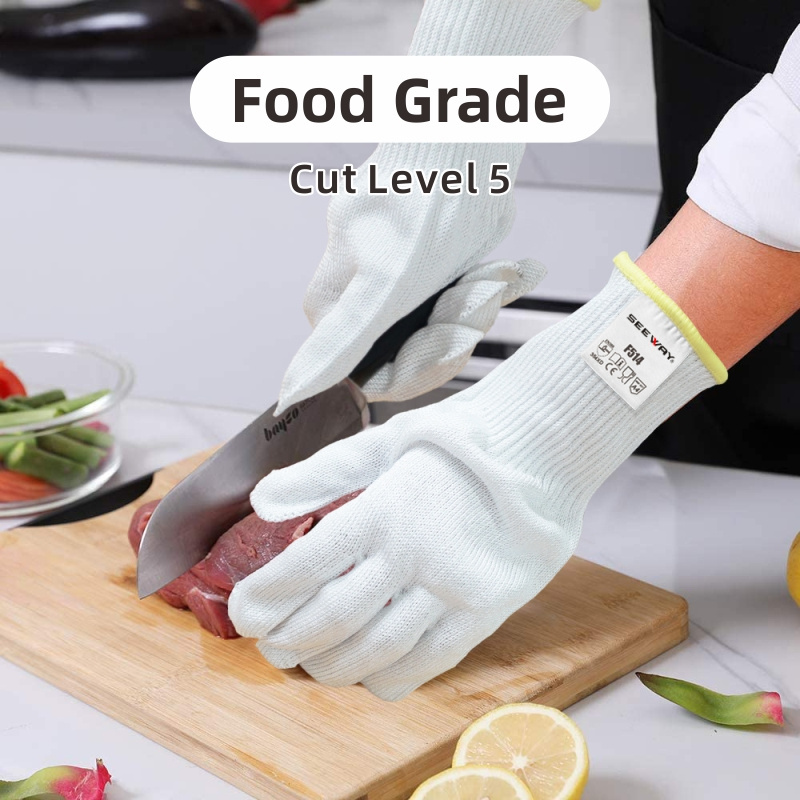 Seeway Stainless Steel Wire Mesh Gloves TDM Cut Level F Glove For Butcher Meat Processing