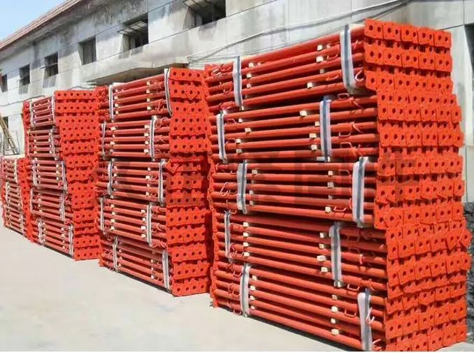 Factory Push Pull Metal Props Scaffolding Shoring Red Adjustable Steel Prop For Formwork