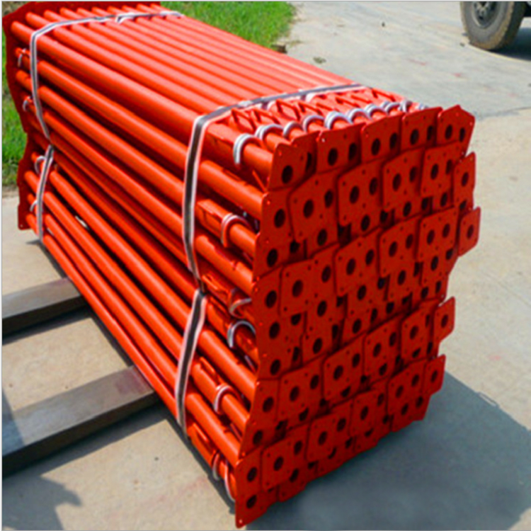 Factory Push Pull Metal Props Scaffolding Shoring Red Adjustable Steel Prop For Formwork