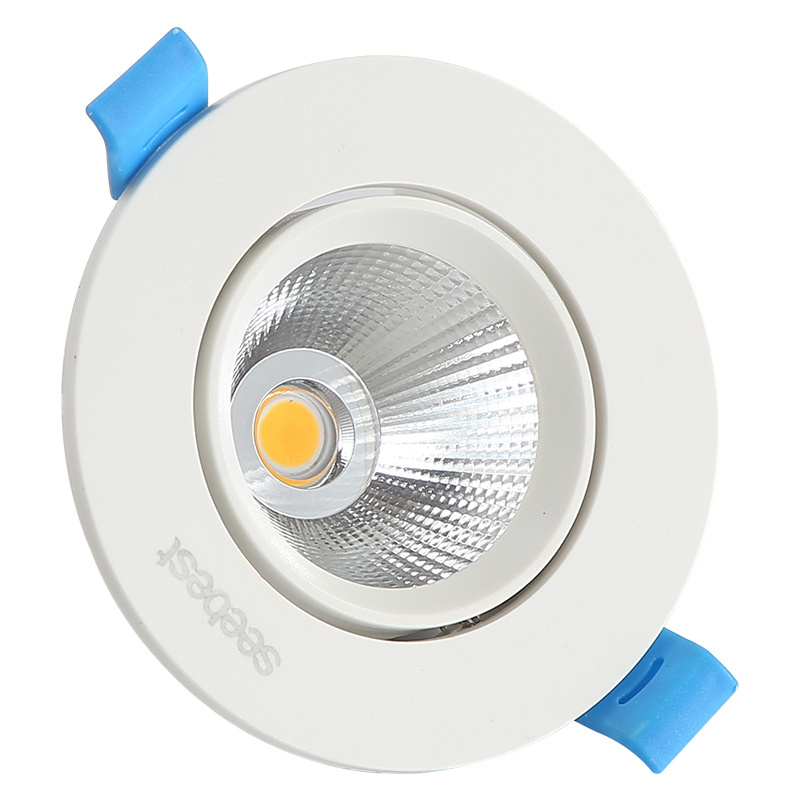 Good Sales LED Downlight Ceiling Light Recessed Adjustable 5W COB Round PC and Aluminum LED Spot Down Light