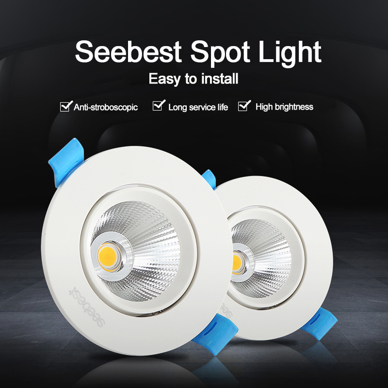 Good Sales LED Downlight Ceiling Light Recessed Adjustable 5W COB Round PC and Aluminum LED Spot Down Light