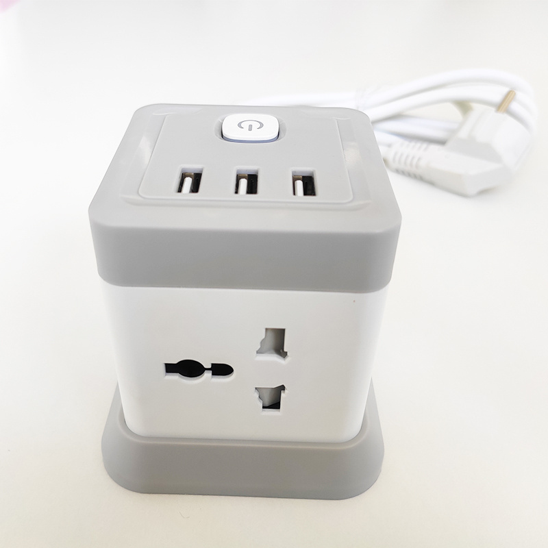 4 Outlet Universal Power Extension Socket Strip With 3 USB Port And Indicator Light