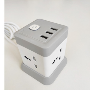 4 Outlet Universal Power Extension Socket Strip With 3 USB Port And Indicator Light