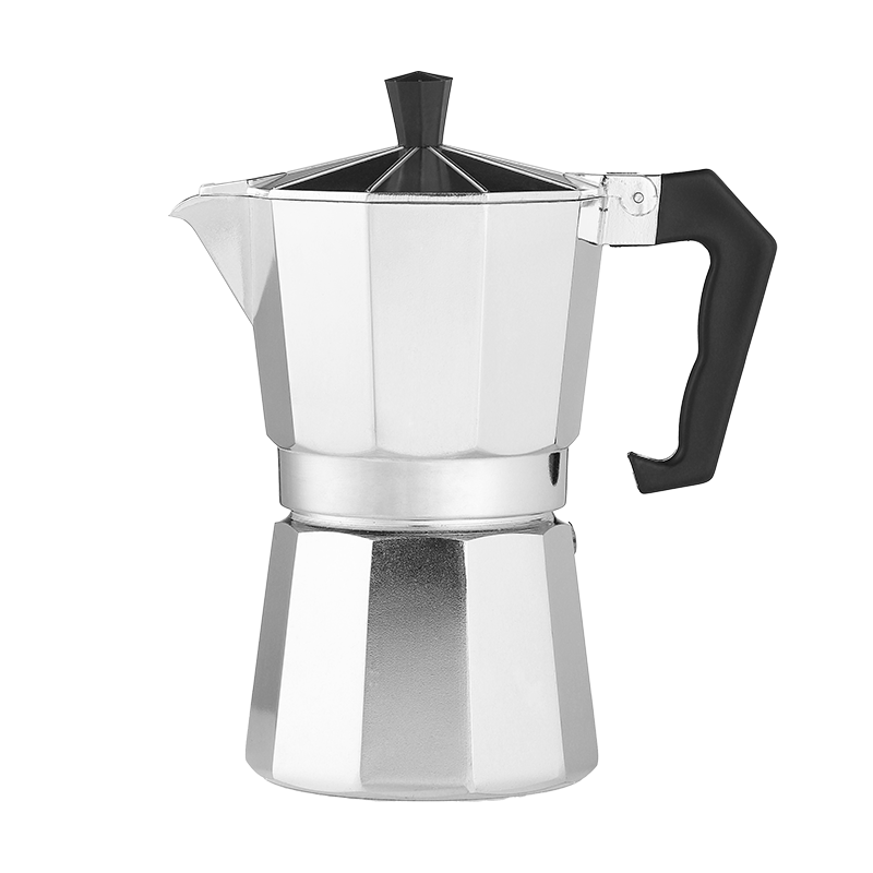 3/Best Selling 6 Cups Aluminum Italian Espresso Coffee Moka Pot Portable Silver Mini Coffee Espresso Coffee Maker Moka Pot