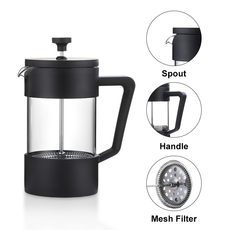 OEM ODM 350ml 600ml 1000ml  Prensa Francesa 304 Stainless Steel Filter French Press Coffee Maker