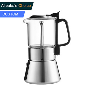 Eco-friendly stainless steel Moka Pot/Moka Express Coffee Maker Espresso Coffee Machine Barista Tools in Home and Kitchen