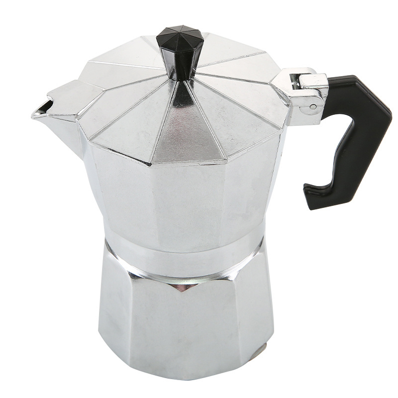 12 Best Selling 6 Cups Aluminum Portable Silver Mini Coffee Espresso Coffee Maker Moka Pot