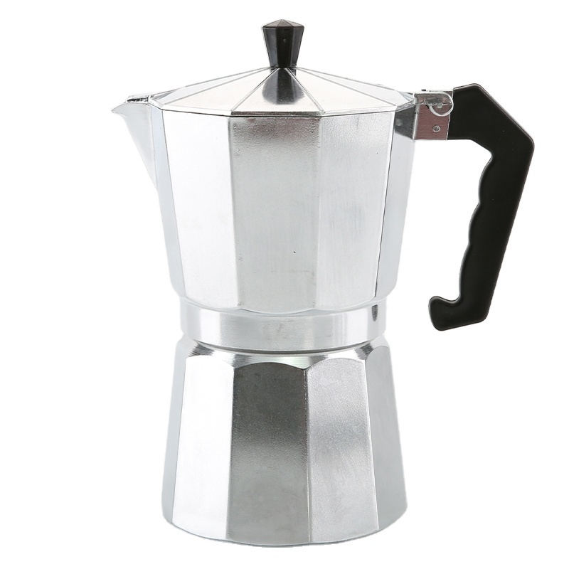 12 Best Selling 6 Cups Aluminum Portable Silver Mini Coffee Espresso Coffee Maker Moka Pot