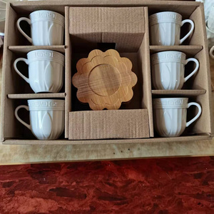 ODM OEM Wholesale Porcelain Ceramic Mugs Coffee Tea Cups Sets With Gift Box Ethiopian Coffee Mug Ceramic Set