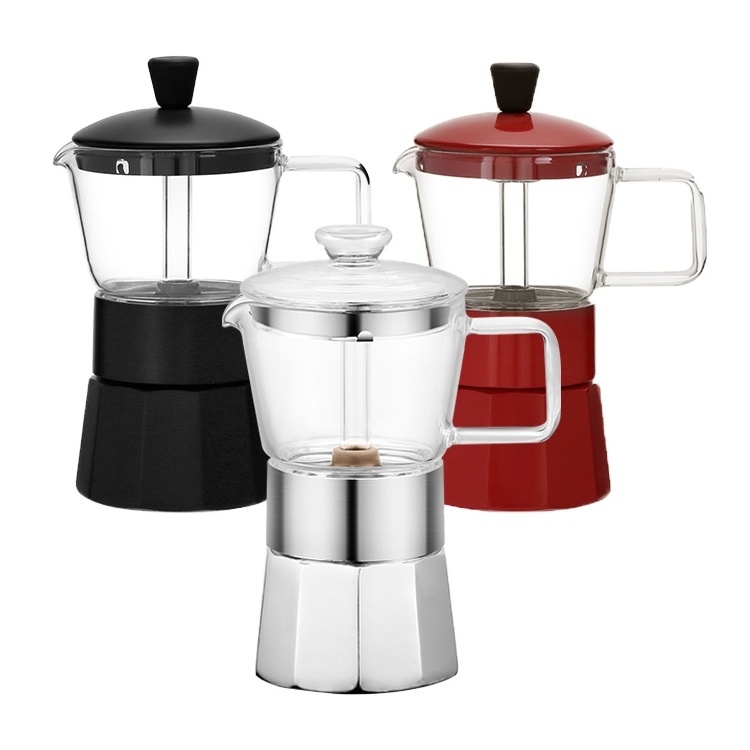 Wholesale Coffee Maker Moka Pot 120ml 240ml 360ml Multi-capacity Bialetti 1 Cup Moka Pot