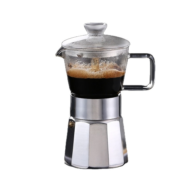 Wholesale Coffee Maker Moka Pot 120ml 240ml 360ml Multi-capacity Bialetti 1 Cup Moka Pot