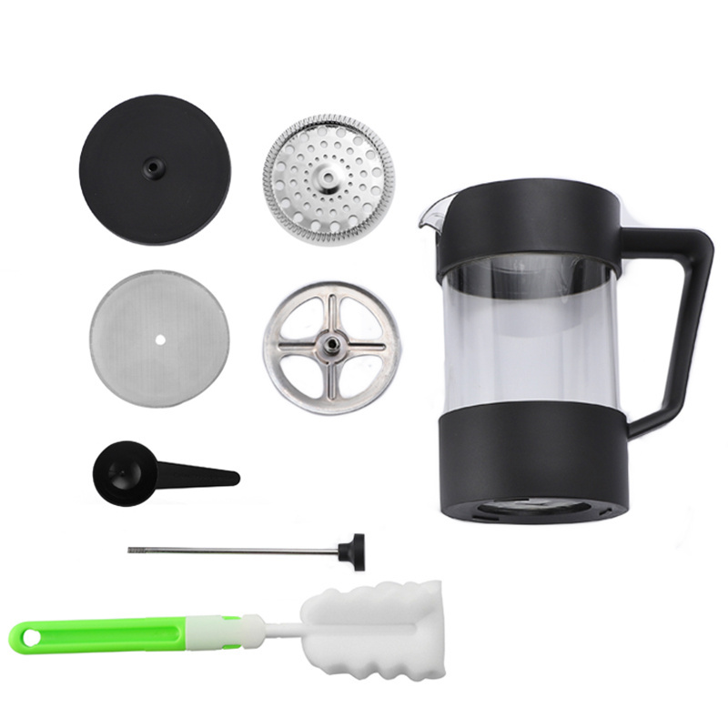 New Design 350ml 600ml 1000ml Diy Color Plastic Coffee Tea Maker Hot Sell Portable French Coffee Press