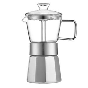 Home Quality Custom Logo Coffee Pot Bialetti Moka Pot Induction Espresso Filter Italy Moka Coffee Maker