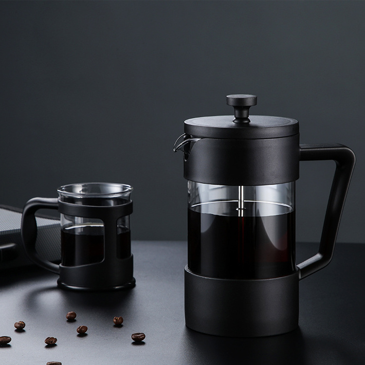 Glass Plastic French Press Coffee Maker 350Ml Portable French Press Coffee Maker Plunger