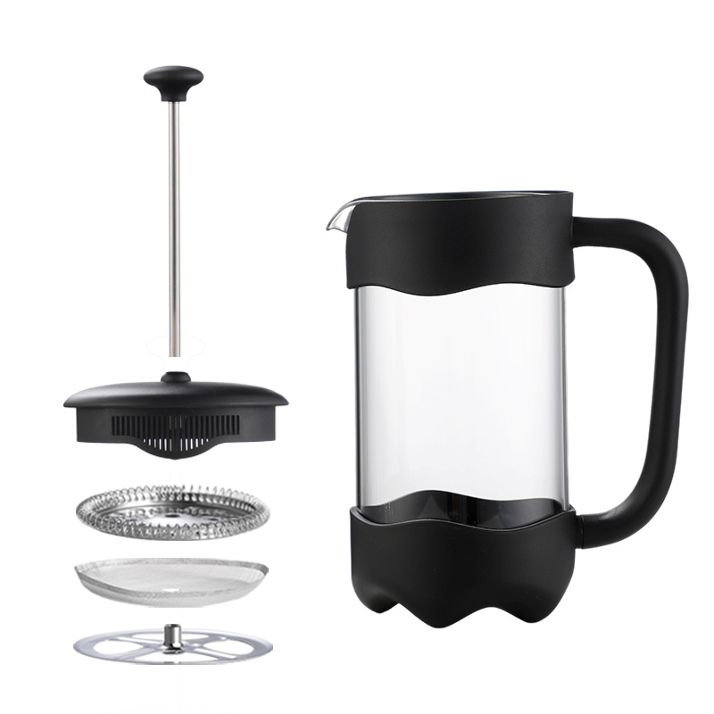 Travel Cafetiere Stainless Steel Plunger Double Wall Plastic Glass Camping Portable Coffee Maker French Press