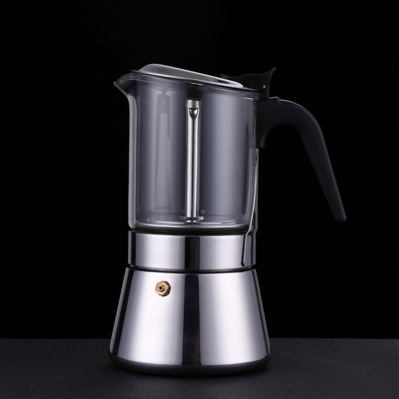 New Design Stainless Steel Aluminum Coffee Moka Pot Small 3 6 9 Cups Coffee Moka Pot