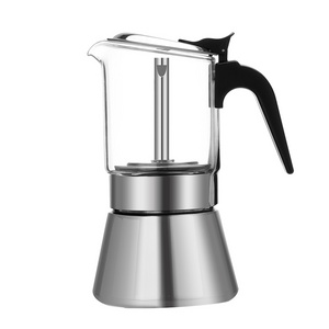 New Design Custom Espresso Coffee Maker Moka Pot Stainless Steel Moka Pot Bialetti