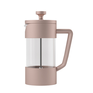 Safe And High Temperature Resistant Boron Glass Coffee Press Can Be Customized Multi-Color French Press