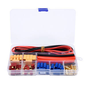 Drone Car T-Plug XT60EC3 Battery Grease Male and Female Adaptor Connector Silicone Wire Heat Shrink Tube Kit