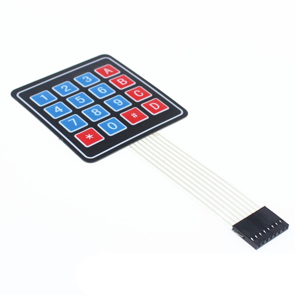 Membrane Keyboard 4*4 3*4 Matrix Microcontroller External Keyboard 1 Row 4 Keys Membrane Switch Tape Control Panel