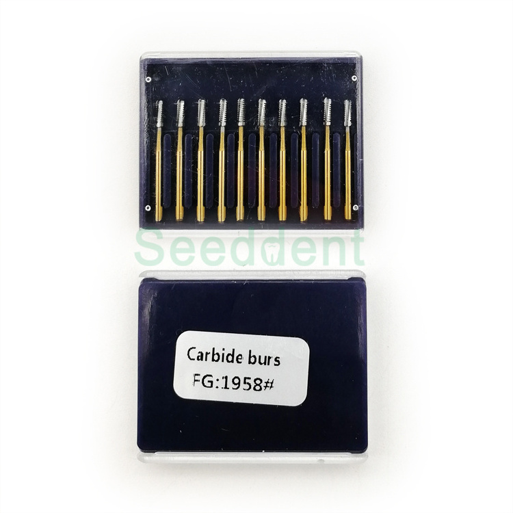 Dental FG Break Crown Metal Cutting Carbide Burs FG1957 FG1958