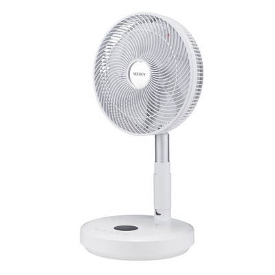 Silent Telescopic Foldable Shaking Head Electric Fan With Remote Control