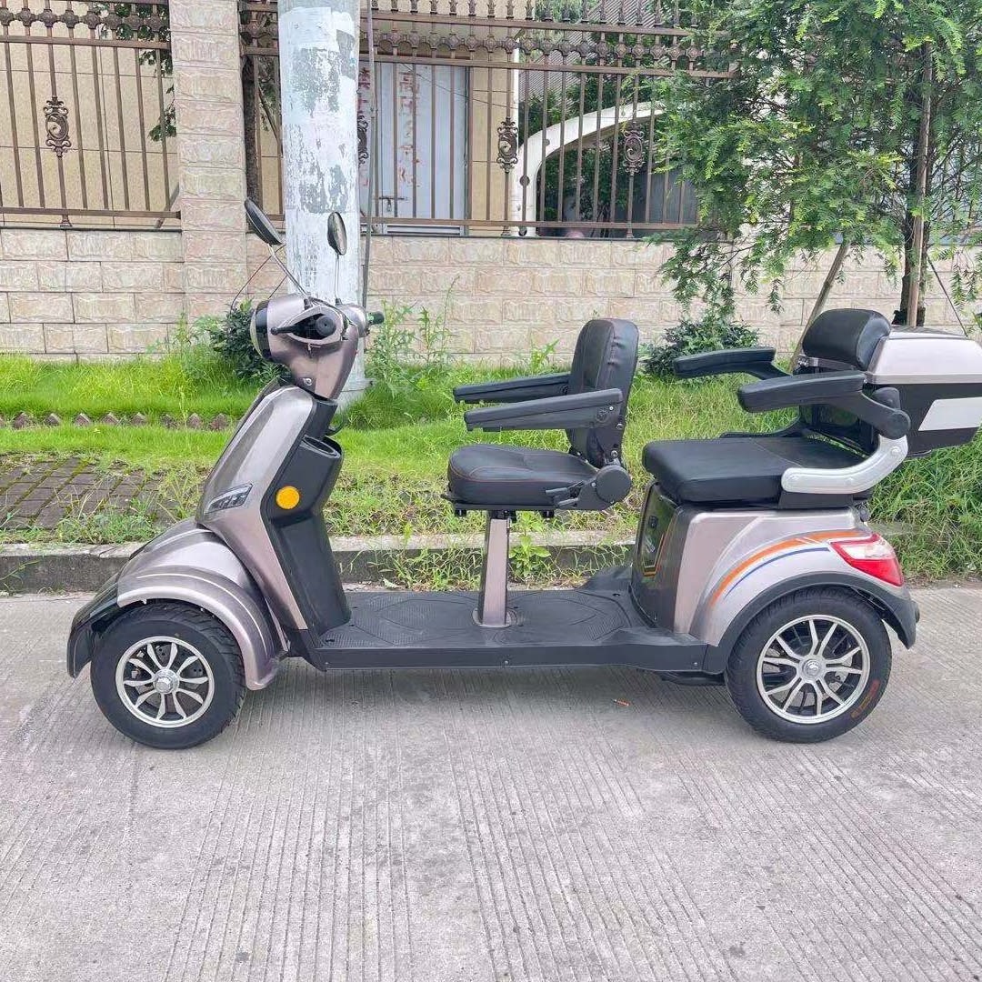 Handicapped Scooters 4 Wheel golf cart  Double 2 Seat Mobility E bike Motorcycle Electric Scooter For Elderly