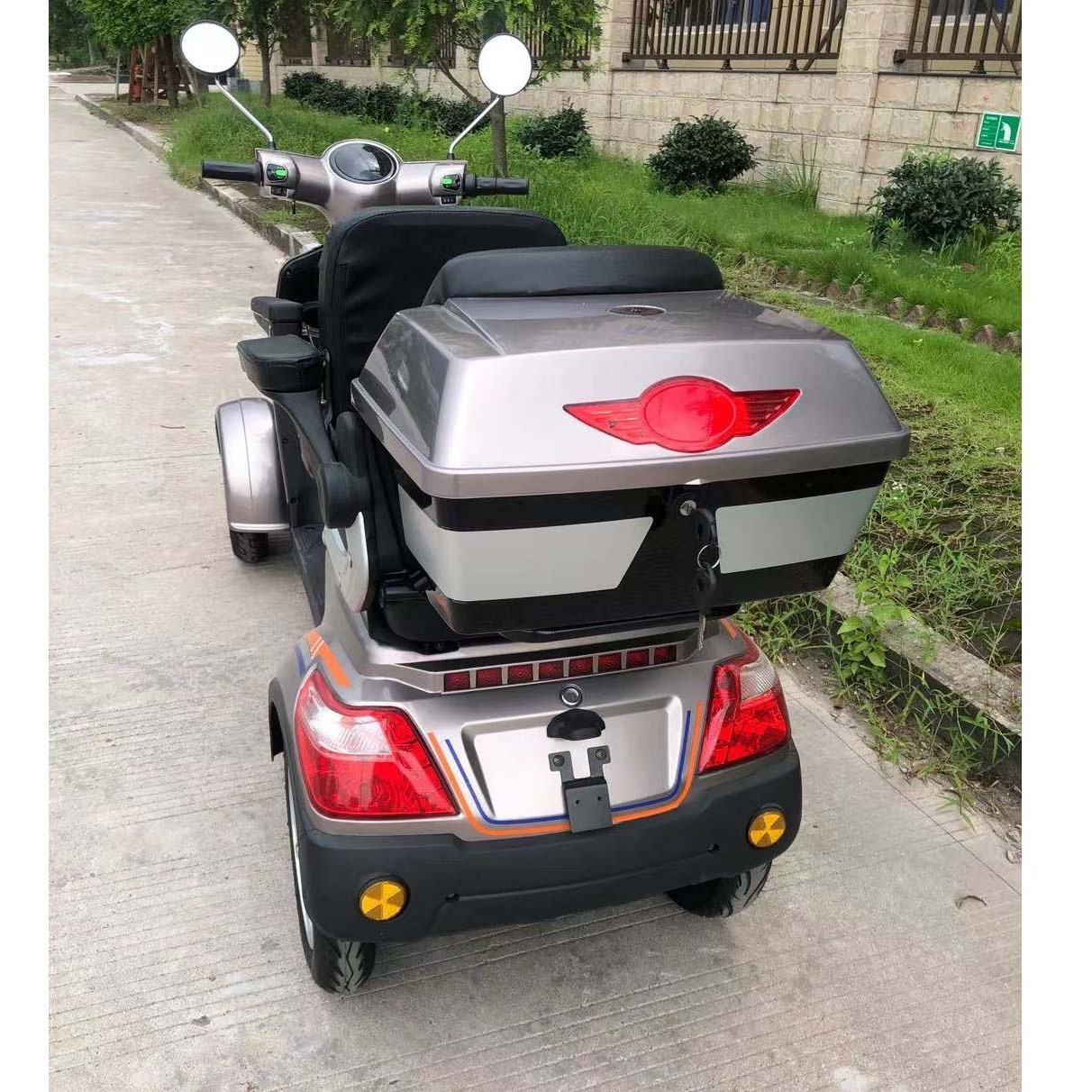 Handicapped Scooters 4 Wheel golf cart  Double 2 Seat Mobility E bike Motorcycle Electric Scooter For Elderly