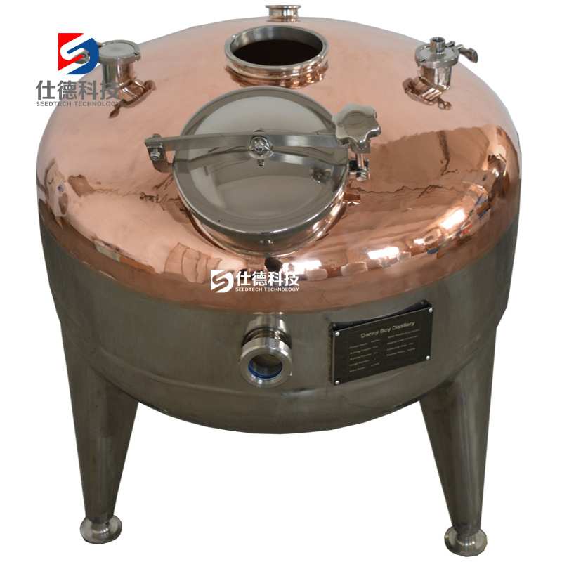 Bain Marie Boiler Jacketed Wall Still Pot with Red Copper Inner Tank Premium Pot Still Distillation Steam Jacketed Boiler